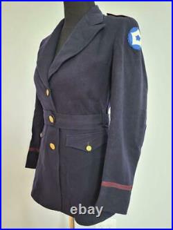 WWII Early Blue Army Nurse Women's Uniform Jacket (B-35.5 W-28) Vintage 1940s