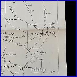 WWII Eighth Army 1945 U. S. Army Japanese Surrender Occupation Tokyo Road Map
