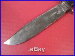 WWII Era US Army Kinfolks USA Fighting Knife withLeather Handle & Scabbard RARE