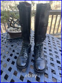 WWII Era US Army M1940 Cavalry Three Buckle Boots Dtd 1946, Size 7D NICE