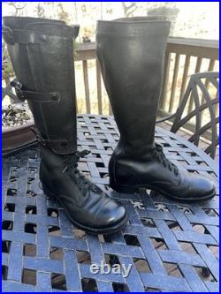 WWII Era US Army M1940 Cavalry Three Buckle Boots Dtd 1946, Size 7D NICE