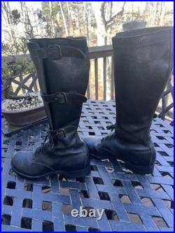 WWII Era US Army M1940 Cavalry Three Buckle Boots Dtd 1946, Size 7D NICE