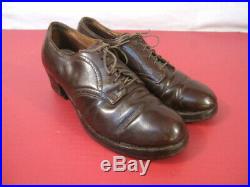 WWII Era US Army WAAC Women's Brown Leather Uniform Service Shoes Original