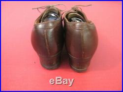 WWII Era US Army WAAC Women's Brown Leather Uniform Service Shoes Original