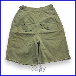 WWII Era WAC Woman's Army Corps HBT Trousers Medium Cut Off Shorts