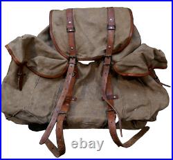 WWII French Army Combat Back Pack La Roche 1939 Original Rucksack Rare