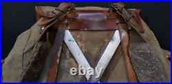 WWII French Army Combat Back Pack La Roche 1939 Original Rucksack Rare