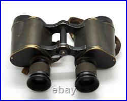 WWII GOMZ 6x30 SOVIET USSR FIELD RED ARMY BINOCULARS IN ORIGINAL CASE EXC