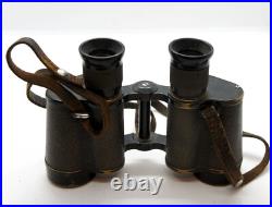 WWII GOMZ 6x30 SOVIET USSR FIELD RED ARMY BINOCULARS IN ORIGINAL CASE EXC