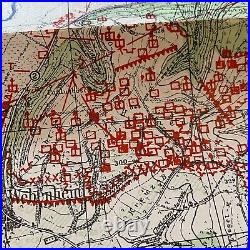 WWII George Patton's Third Army RESTRICTED Siegfried Line Combat Assault Map