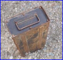 WWII German Army Armored Car Vehicle Metal Container Tin Box Kw. K 7.5cm