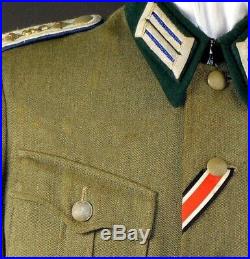 WWII German Army Medical Officers Tunic with Original Ribbons and Award loops