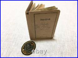 WWII German Army actual 1st class sniper patch gold medal shooting book Sniper's