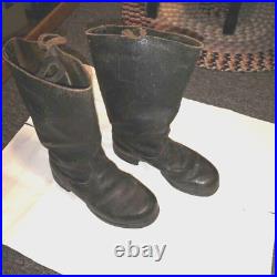 WWII German Army field boots 100% original NCO Leather soles with rubber heel