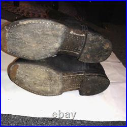 WWII German Army field boots 100% original NCO Leather soles with rubber heel