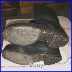 WWII German Army field boots 100% original NCO Leather soles with rubber heel