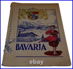 WWII German Occupation US 3rd Army Souvenir Picture Book BAVARIA, Handbound Cord