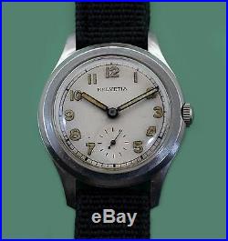 WWII HELVETIA Military Type Vintage Watch ALL ORIGINAL for German Army