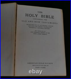 WWII Holy Bible U. S. Army Chapel Camp Chaffee Arkansas ABS Family Records Period