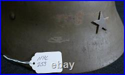 WWII Imperial Japanese Army IJA Type 90 Helmet with Star War-Time Home Guard Unit