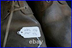 WWII Imperial Japanese Army Leather Hobnail Boots Rubber Sole Marked War-Time VR