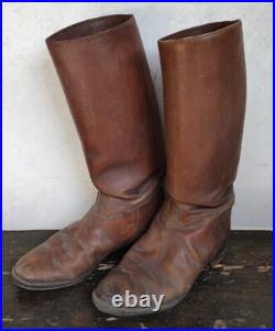 WWII Imperial Japanese Army Riding Boots / NCO Cavalry Leather Boots Japan