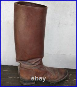 WWII Imperial Japanese Army Riding Boots / NCO Cavalry Leather Boots Japan