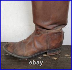 WWII Imperial Japanese Army Riding Boots / NCO Cavalry Leather Boots Japan