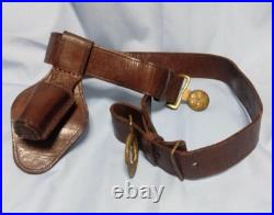 WWII Imperial Japanese Army Standard Bearer Leather Belt Authentic WWII Imperial Japanese Army Standard Bearer Leather Belt Authentic