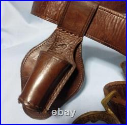 WWII Imperial Japanese Army Standard Bearer Leather Belt Authentic