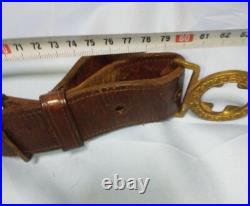 WWII Imperial Japanese Army Standard Bearer Leather Belt Authentic WWII Imperial Japanese Army Standard Bearer Leather Belt Authentic