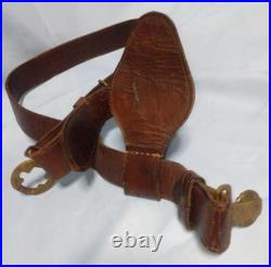 WWII Imperial Japanese Army Standard Bearer Leather Belt Authentic WWII Imperial Japanese Army Standard Bearer Leather Belt Authentic