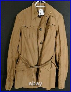 WWII Italian Army North Africa Bush / Syriana Jacket Large Size & Belt Fine Orig