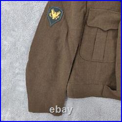 WWII Jacket US Army 63rd Infantry Division Enlisted Ike Wool Uniform 38 Small