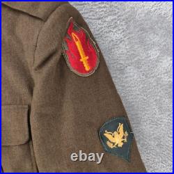 WWII Jacket US Army 63rd Infantry Division Enlisted Ike Wool Uniform 38 Small WWII Jacket US Army 63rd Infantry Division Enlisted Ike Wool Uniform 38 Small