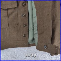 WWII Jacket US Army 63rd Infantry Division Enlisted Ike Wool Uniform 38 Small