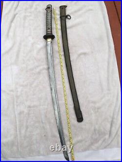 WWII Japanese Army NCO Sword with Matching Sword and Sheath Number