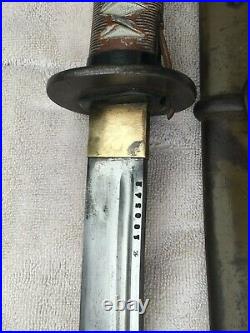 WWII Japanese Army NCO Sword with Matching Sword and Sheath Number