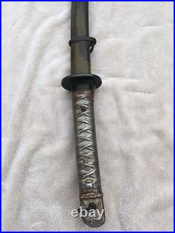 WWII Japanese Army NCO Sword with Matching Sword and Sheath Number