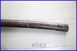 WWII Japanese Army Shin-Gunto Koshirae Leather Covered Saya, Short Takemitsu F16