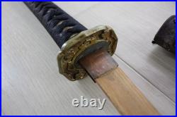 WWII Japanese Army Shin-Gunto Koshirae Leather Covered Saya, Short Takemitsu F16