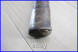 WWII Japanese Army Shin-Gunto Koshirae Leather Covered Saya, Short Takemitsu F16