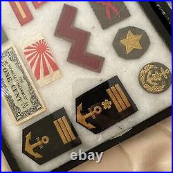 WWII Japanese Lot Patches Pins Badge Tabs Etc Navy Army