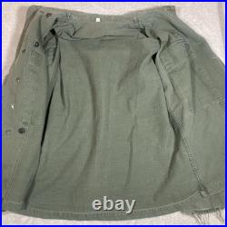 WWII Korea US Army P43 HBT Jacket Shirt Herringbone Twill Named 38R Stencil MSgt