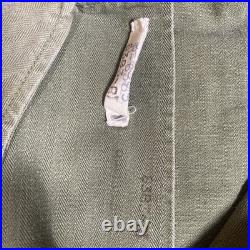 WWII Korea US Army P43 HBT Jacket Shirt Herringbone Twill Named 38R Stencil MSgt