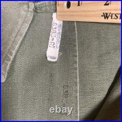 WWII Korea US Army P43 HBT Jacket Shirt Herringbone Twill Named 38R Stencil MSgt