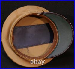 WWII Korean War Era US Army EM Enlisted Service Visor Hat Tan Cover Apx 6 5/8