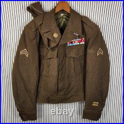 WWII-Korean War, US Army Ike Jacket & Cap (34R) Infantry Division, Corporal