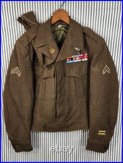 WWII-Korean War, US Army Ike Jacket & Cap (34R) Infantry Division, Corporal