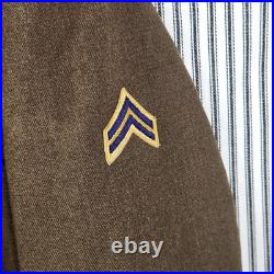 WWII-Korean War, US Army Ike Jacket & Cap (34R) Infantry Division, Corporal